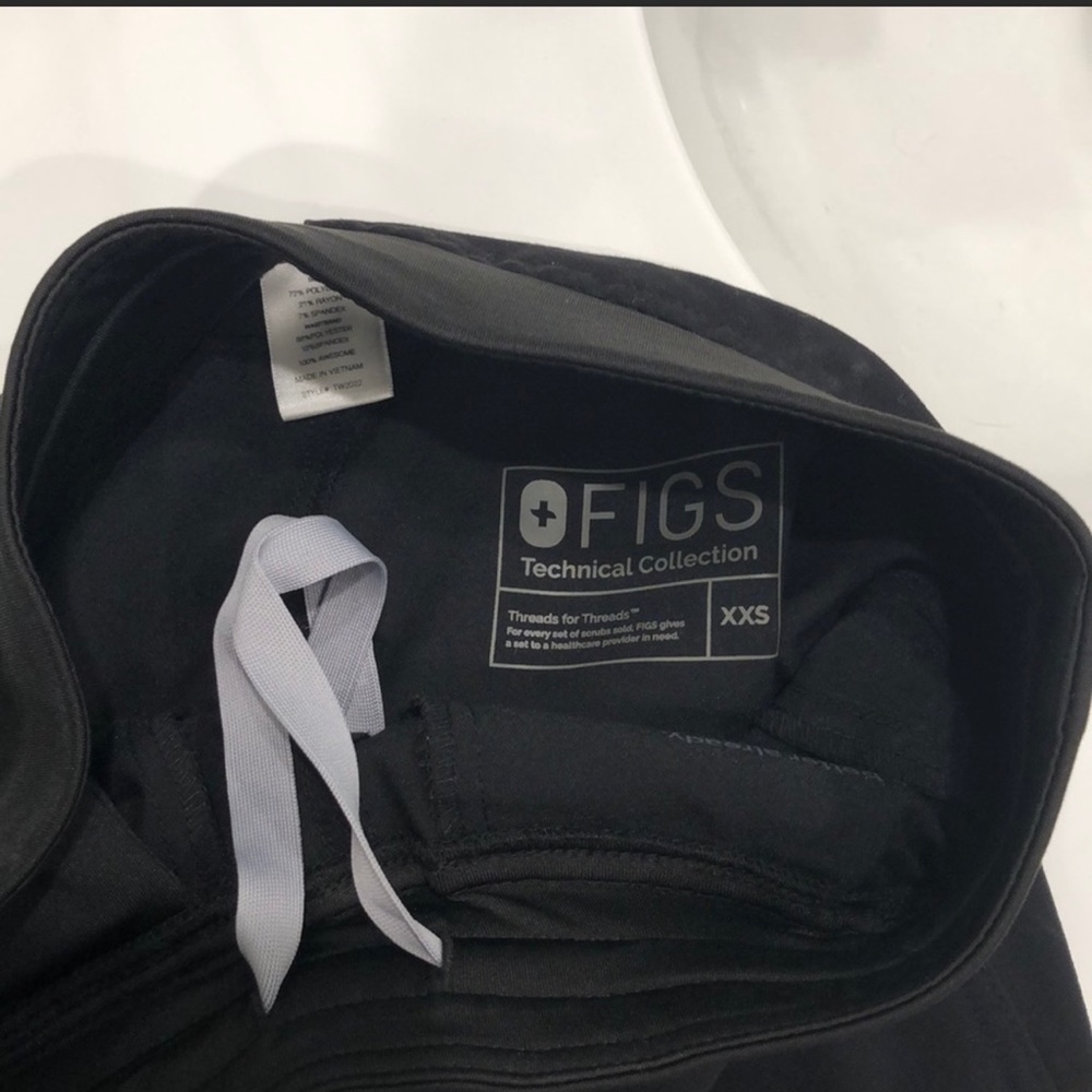 Figs xxs black scrub pants